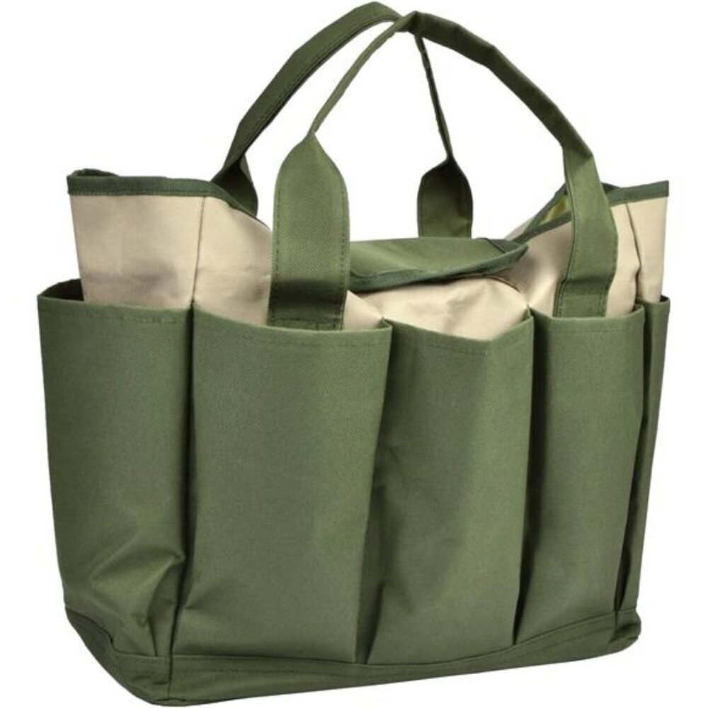 Canvas Garden Tote Bag with 8 Pockets Storage